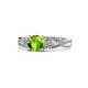 1 - Belinda Signature Peridot and Diamond Engagement Ring 