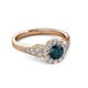3 - Kallista Signature London Blue Topaz and Diamond Halo Engagement Ring 