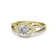 1 - Liora Signature Diamond Eye Halo Engagement Ring 