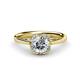 1 - Myrna Round Diamond and Diamond Halo Engagement Ring 