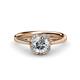 1 - Myrna Round Diamond and Diamond Halo Engagement Ring 