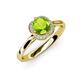 4 - Myrna Round Peridot and Diamond Halo Engagement Ring 