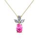 1 - Rayen Pink Sapphire and Diamond Slider Pendant 