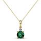 1 - Reyne Emerald and Diamond Two Stone Pendant 