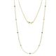 Adia (9 Stn/2mm) Blue and White Diamond on Cable Necklace 