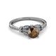 3 - Katelle Desire Smoky Quartz and Diamond Engagement Ring 
