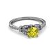 3 - Katelle Desire Yellow and White Diamond Engagement Ring 