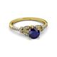 3 - Katelle Desire Blue Sapphire and Diamond Engagement Ring 