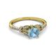 3 - Katelle Desire Aquamarine and Diamond Engagement Ring 