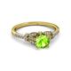 3 - Katelle Desire Peridot and Diamond Engagement Ring 