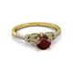 3 - Katelle Desire Red Garnet and Diamond Engagement Ring 