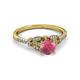 3 - Katelle Desire Rhodolite Garnet and Diamond Engagement Ring 