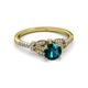 3 - Katelle Desire Blue and White Diamond Engagement Ring 