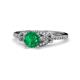 1 - Katelle Desire Emerald and Diamond Engagement Ring 
