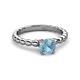 3 - Sariah Desire Aquamarine and Diamond Engagement Ring 