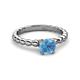 3 - Sariah Desire Blue Topaz and Diamond Engagement Ring 