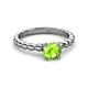 3 - Sariah Desire Peridot and Diamond Engagement Ring 