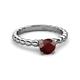 3 - Sariah Desire Red Garnet and Diamond Engagement Ring 