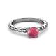 3 - Sariah Desire Rhodolite Garnet and Diamond Engagement Ring 