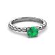 3 - Sariah Desire Emerald and Diamond Engagement Ring 