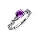 4 - Mayra Desire Amethyst and Diamond Engagement Ring 