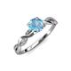4 - Mayra Desire Blue Topaz and Diamond Engagement Ring 