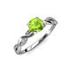 4 - Mayra Desire Peridot and Diamond Engagement Ring 
