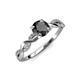 4 - Mayra Desire Black and White Diamond Engagement Ring 