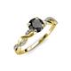 4 - Mayra Desire Black and White Diamond Engagement Ring 