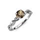 4 - Mayra Desire Smoky Quartz and Diamond Engagement Ring 