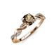 4 - Mayra Desire Smoky Quartz and Diamond Engagement Ring 