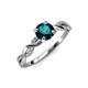 4 - Mayra Desire London Blue Topaz and Diamond Engagement Ring 