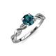 4 - Mayra Desire Blue and White Diamond Engagement Ring 