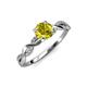 4 - Mayra Desire Yellow and White Diamond Engagement Ring 