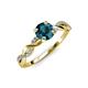 4 - Mayra Desire Blue and White Diamond Engagement Ring 