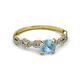 3 - Milena Desire Aquamarine and Diamond Engagement Ring 