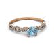 3 - Milena Desire Aquamarine and Diamond Engagement Ring 