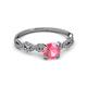 3 - Milena Desire Pink Tourmaline and Diamond Engagement Ring 