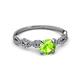 3 - Milena Desire Peridot and Diamond Engagement Ring 