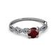 3 - Milena Desire Red Garnet and Diamond Engagement Ring 