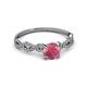 3 - Milena Desire Rhodolite Garnet and Diamond Engagement Ring 