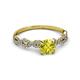3 - Milena Desire Yellow and White Diamond Engagement Ring 