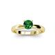 2 - Adsila Emerald Solitaire Engagement Ring 
