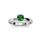 2 - Adsila Emerald Solitaire Engagement Ring 