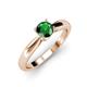 3 - Adsila Emerald Solitaire Engagement Ring 
