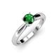 3 - Adsila Emerald Solitaire Engagement Ring 