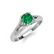 4 - Adira 6.00 mm Round Emerald Solitaire Engagement Ring 
