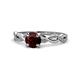 1 - Mayra Desire Red Garnet and Diamond Engagement Ring 