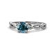 1 - Mayra Desire Blue and White Diamond Engagement Ring 