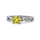 1 - Mayra Desire Yellow and White Diamond Engagement Ring 
